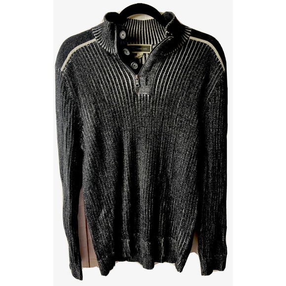 INC International Concepts Men's Mock Neck Pullover Sweater, Gray Size Large - Picture 1 of 16